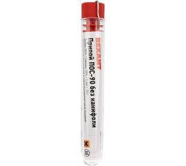 Припой без канифоли ПОС-90 (10 г; 1.0 мм) колба REXANT 09-3094 