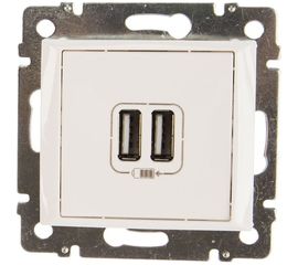 Двойная USB pозетка Legrand, VLN белая 770470 694370 