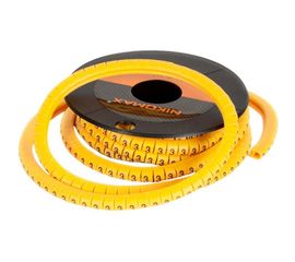 Кабельный маркер NIKOMAX цифра 4, желтый, 500 шт. NMC-CMR-4-YL-500 