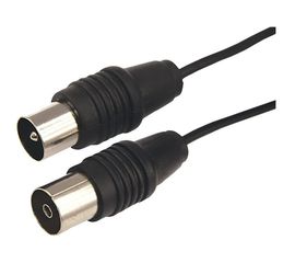 Кабель REXANT ВЧ ТВ гнездо-ТВ штекер, длина 5 метров, черный 17-5014 