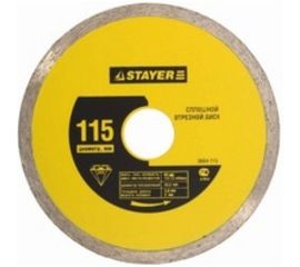 Круг отрезной алмазный PROFI сплошной, влажная резка (115х22.2 мм) Stayer 3664-115_z01 