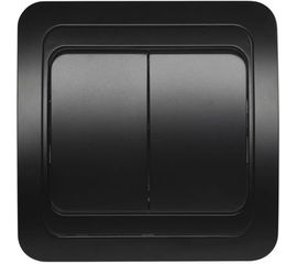 Выключатель Smartbuy 2-клавишный 10А черный Марс SBE-02b-10-SW2-0-c 
