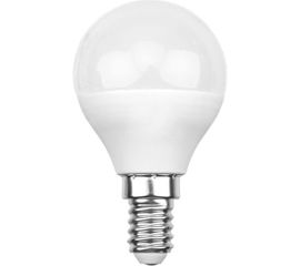 Светодиодная лампа REXANT шарик, 9,5 Вт, E14, 903 лм, 2700 K, теплый свет 604-037 