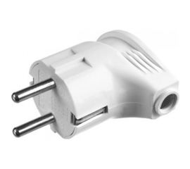 Электрическая вилка Stayer MASTER, с заземлением, угловая, 16А/220В, белая 55161-W 