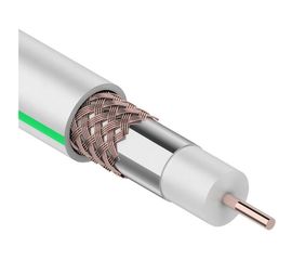 Коаксиальный кабель REXANT SAT 703B, 75 Ом, CCS/Al/Al, 75%, бухта 20 м, белый 01-2431-2-20 