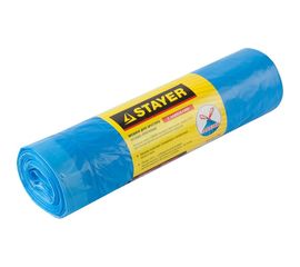 Мешки для мусора "Comfort" с завязками, особопрочные, голубые, 120л, 10шт Stayer 39155-120 