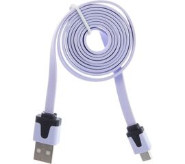 Универсальный кабель REXANT USB microUSB шнур плоский 1М белый 18-4274 