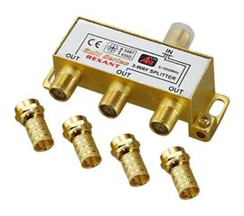 Делитель REXANT ТВ х 3 + 4шт. F BOX 5-1000 МГц GOLD 05-6102-1 