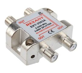 Делитель ТВ х 3 под F разъём REXANT, 5-2500 МГц, СПУТНИК 05-6202 