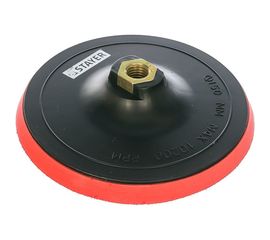 Тарелка опорная пластиковая с мягкой вставкой (на липучке, 150 мм, М14) STAYER 35744-150 