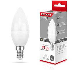 Светодиодная лампа REXANT Свеча 11,5 Вт E14 1093 лм 2700 K теплый свет 604-027 