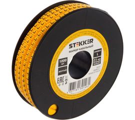 Кабель-маркер STEKKER L для провода сеч.2,5мм, желтый, CBMR25-L 39107 