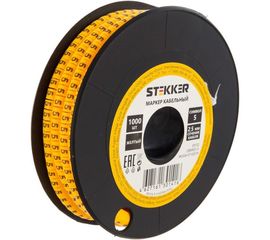 Кабель-маркер STEKKER 5 для провода сеч.2,5мм, желтый, CBMR25-5 39102 