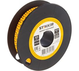 Кабель-маркер STEKKER 7 для провода сеч.6мм, желтый, CBMR60-7 39130 