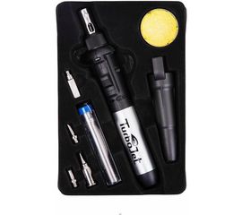 Газовый паяльник с пъезоподжигом в наборе Turbojet TJ150-B 