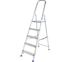Алюминиевая лестница-стремянка Алюмет матовая, 5 ступеней Ам705 