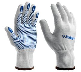 Перчатки с ПВХ-гель покрытием ЗУБР Точка+, размер L-XL, 10 пар, 11451-K10 