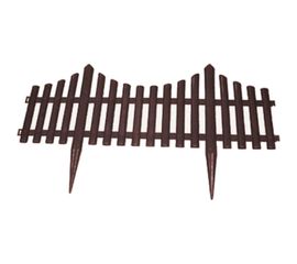 Заборчик Дачная мозаика Модерн декоративный темно-коричневый штакетник 10608 