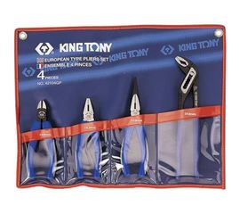 Набор пассатижей, плоскогубцев и бокорезов 4шт KING TONY 42104GP01 
