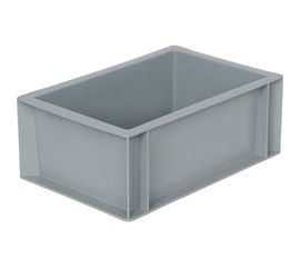 Ящик Тара.ру п/п 300х200х120 сплошной, без ручек, гладкое дно, серый B-3211 
