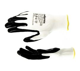 Маслобензостойкие полиэфирные перчатки с черным нитрильным покрытием СИБРТЕХ р.L 67861 