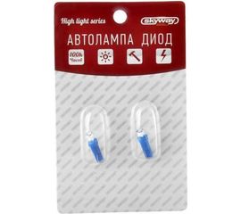 Автолампа диод SKYWAY T5W1,2W 12V 1 LED без цоколя 1-конт синяя S08201211 