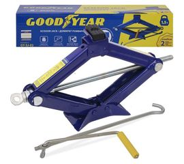 Универсальный ромбический домкрат Goodyear GY-SJ-02 1.5 т, 100-385 мм, со съемной ручкой GY000911 