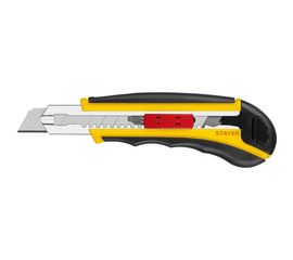 Нож с автозаменой и автостопом с дополнительным фиксатором Stayer HERCULES-18 3 сегмент. лезвия 18 мм 09165_z01 