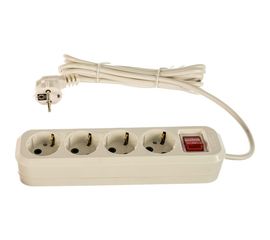 Удлинитель UNIVersal S-304 ПВС 3*1, 4 гнезда, с/з, выключатель 3м 9631990 