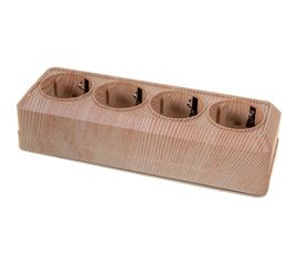 Розетка UNIVersal Олимп 4-ая с/з сосна 1175 