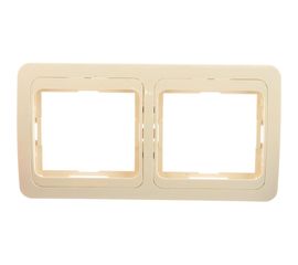 Рамка UNIVersal Валери 2-х местная, горизонтальная, слоновая кость ivory Б-ВР002Г 