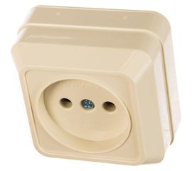 Розетка без заземления, бежевая UNIVersal Олимп Б-О0022 