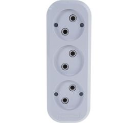 Колодка без заземления, 3 гнезда, AБС-пластик UNIVersal E203 