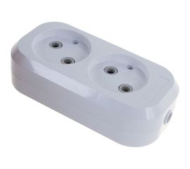 Колодка без заземления, 2 гнезда, AБС-пластик UNIVersal E202 