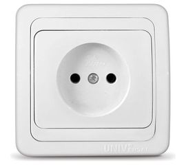 Розетка UNIVersal Валери б/з белая В0022 
