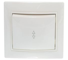 Проходной выключатель, 1 клавиша UNIVersal Севиль слоновая кость ivory Б-С0025 