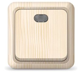 Выключатель UNIVersal Олимп 1 клавиша, с подсветкой, сосна 5560827 