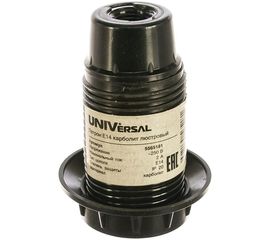 Патрон Е14 карболитовый люстровый 2А 250В c этикеткой UNIVersal 5565181 