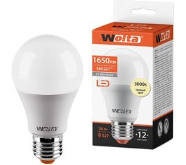 Лампа LED Wolta 3000K, 25Y65BL20E27 