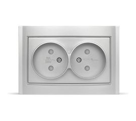 Розетка UNIVersal Бриллиант 2-ая б/з з/ш серебро 7949773 