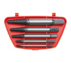 Набор для выкручивания сорванных винтов TOYA 5 предметов, 1/8"-9/16" пластиковая кассета 24000 