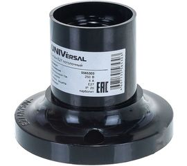 Патрон Е27 карболитовый потолочный 4А 250В c этикеткой UNIVersal 5565303 