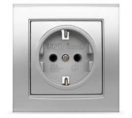 Розетка UNIVersal Бриллиант с/з серебро 7949872 