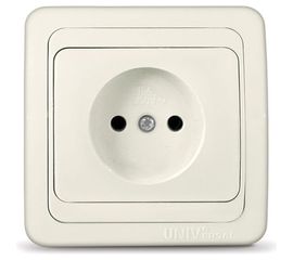 Розетка UNIVersal Валери б/з слоновая кость ivory Б-В0022 