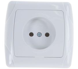 Розетка UNIVersal Маргарита б/з белая М0022 