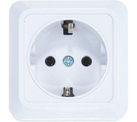 Розетка с заземлением, белая UNIVersal Олимп О0028 