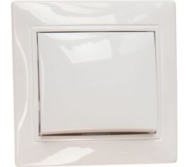 Одноклавишный выключатель, белый UNIVersal Севиль С0021 