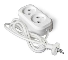 Удлинитель UNIVersal Е-202 ПВС 2*0,75, 2 гнезда, 2м 9631959 