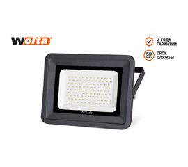 Светодиодный прожектор Wolta 5500K, 100 W SMD, IP 65,цвет серый, слим WFL-100W/06 