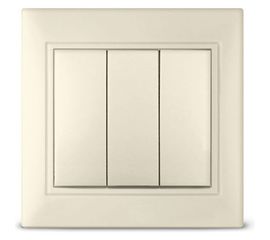 Выключатель, 3 клавиши UNIVersal Севиль слоновая кость ivory Б-С0043 